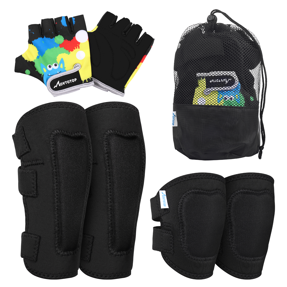 Cycling Gear For Kids - MOVTOTOP Protective Gear Set Kids Sports