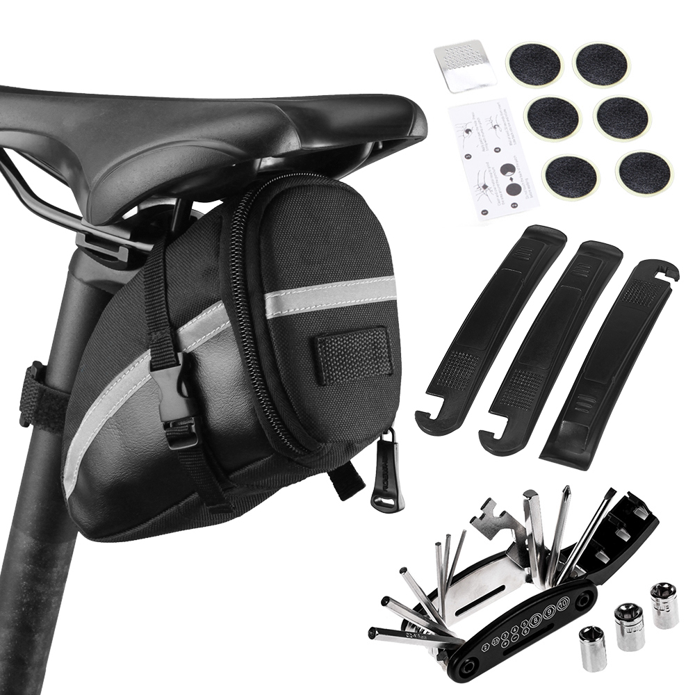 Cycling Gear Organizer - Bike Repair Tool Kits Bicycle Saddle