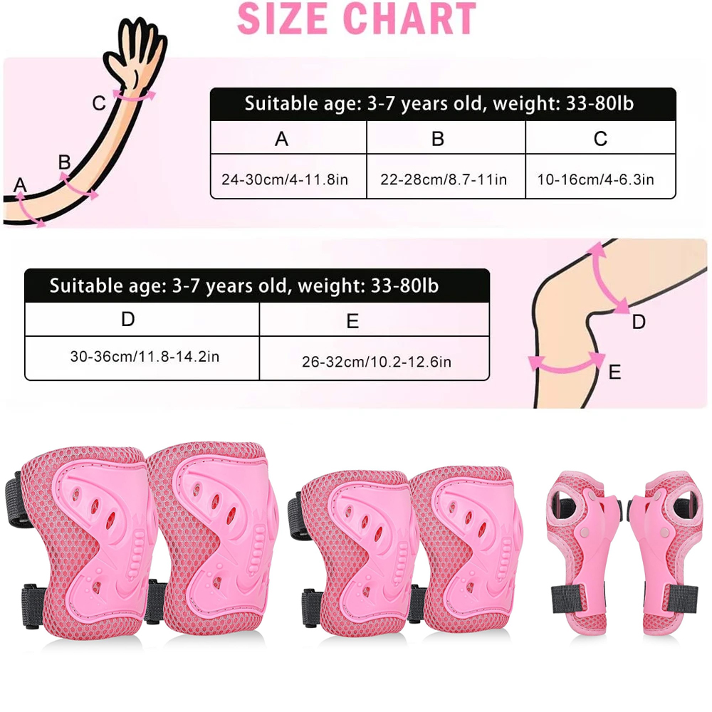 6 in 1 Knee Pads Elbow Pads wi - Cycling Safety Gear For Kids のレビューと価格