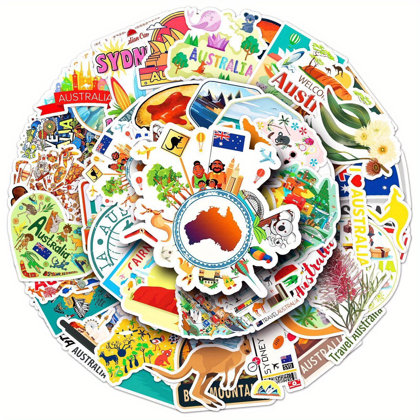 50PCS Australia Series Decals  - Cycling Gear Australia のレビューと価格