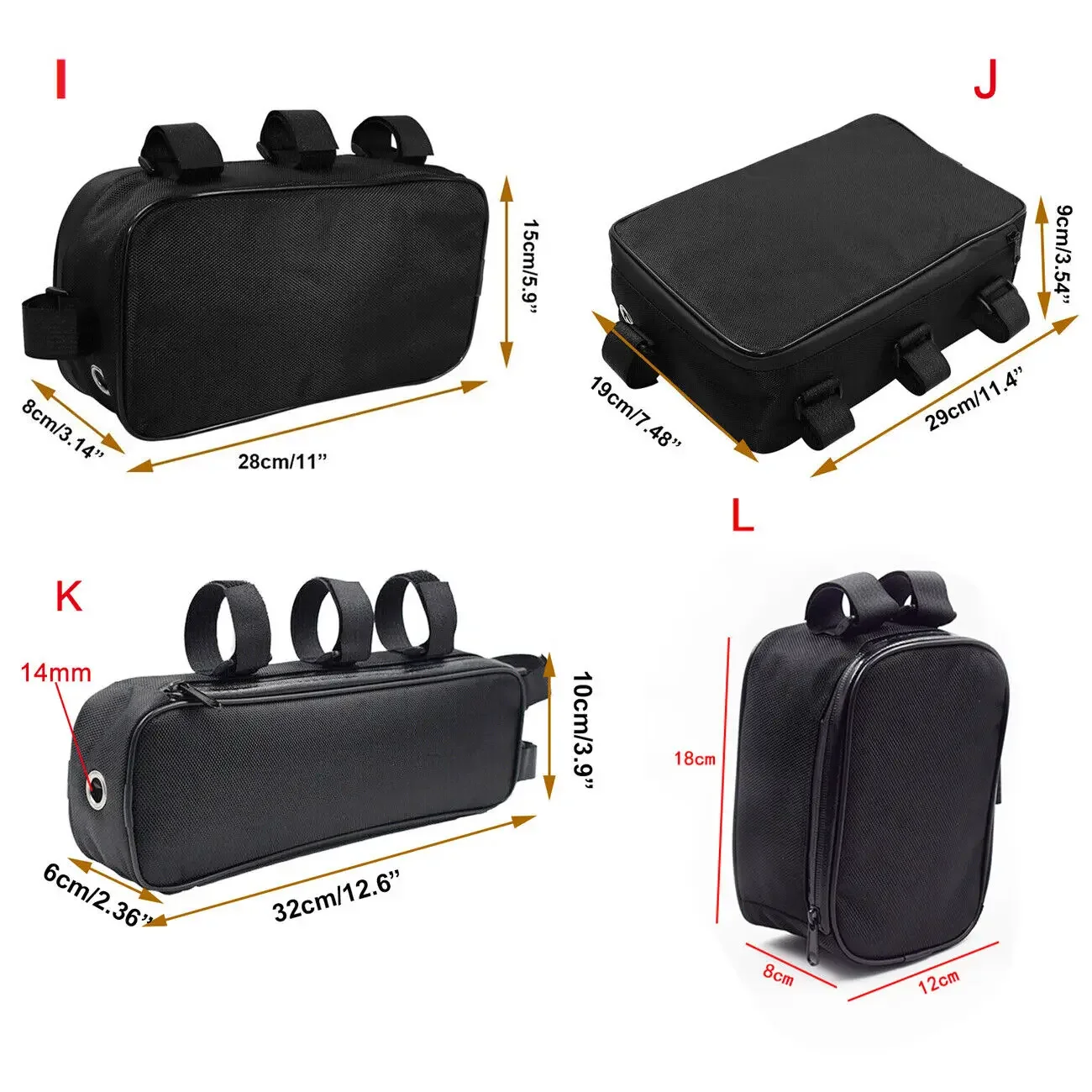 Bicycle Tube Frame Pack Bag, B - Cycling Gear Organizer のレビューと価格