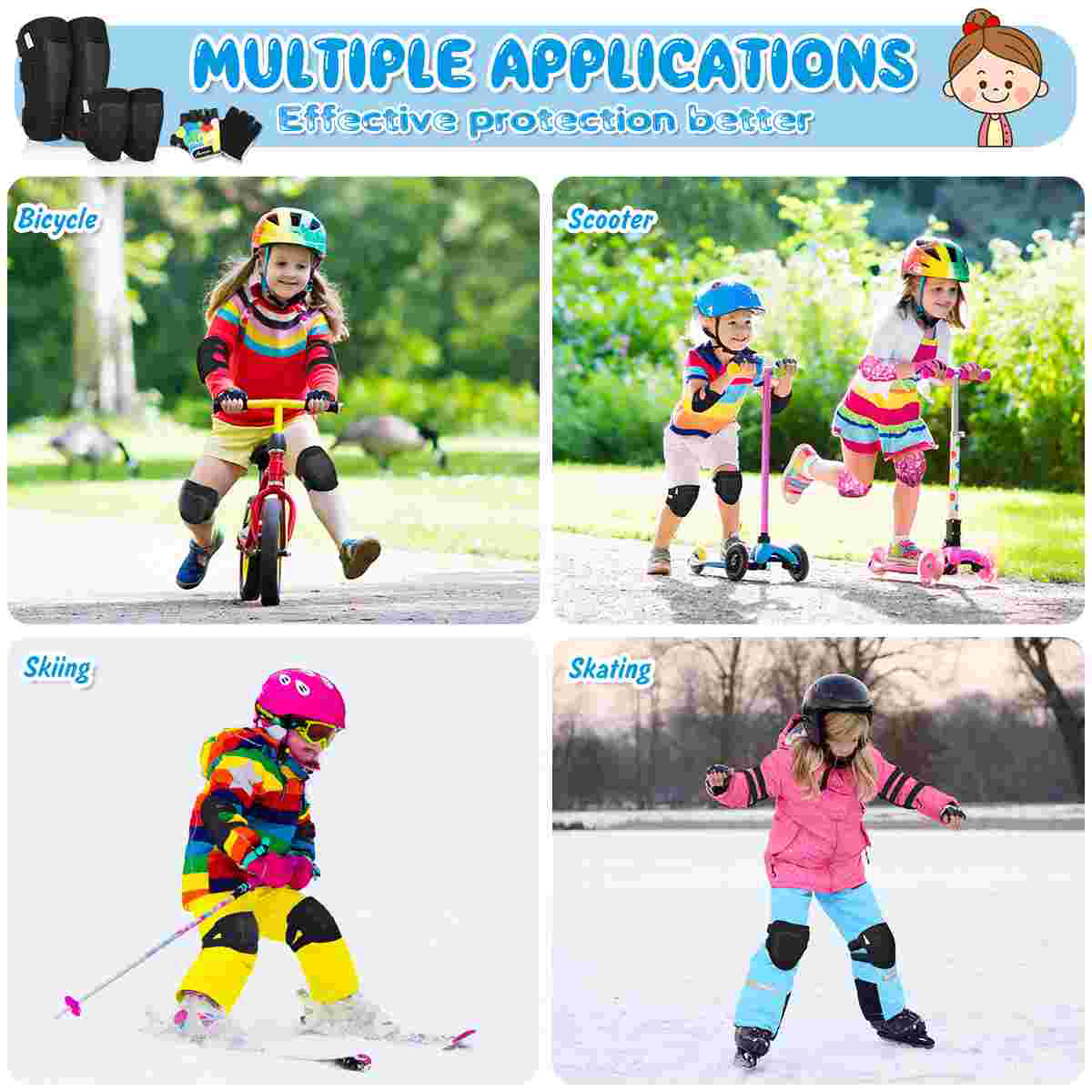 MOVTOTOP Protective Gear Set K - Cycling Gear For Kids のレビューと価格