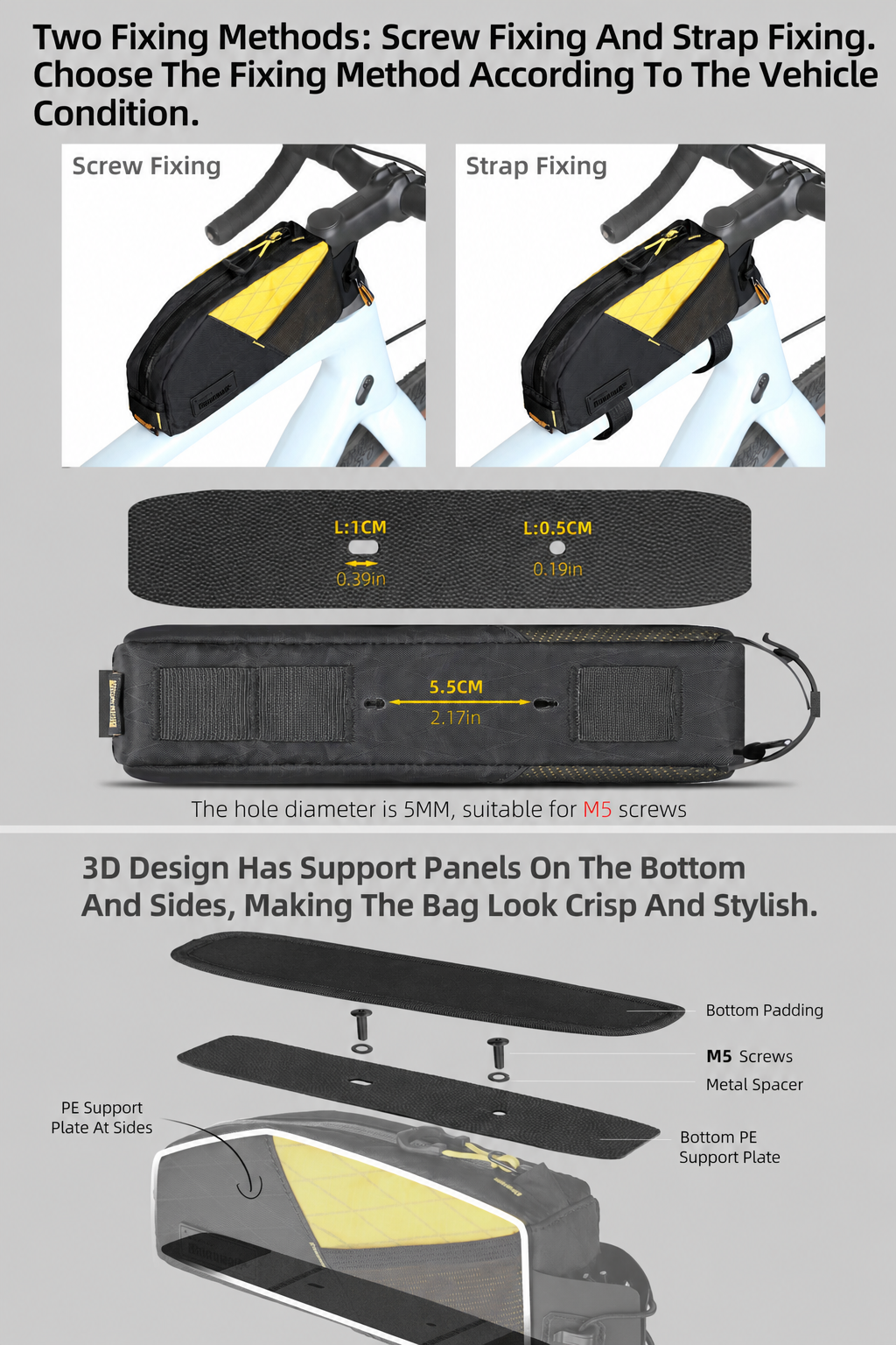 Rhinowalk Bike Top Tube Bag 1. - Cycling Gear Organizer のレビューと価格
