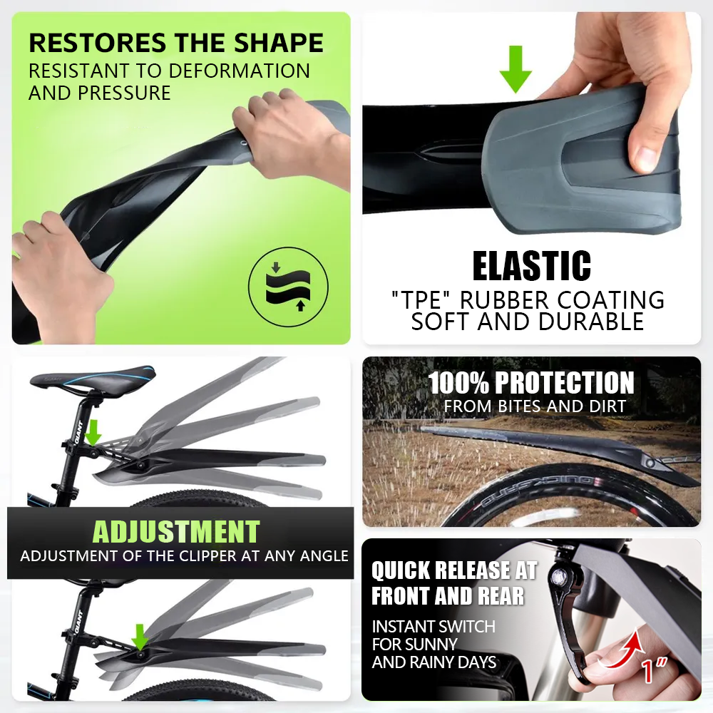 RBRL MTB Bicycle Mudguard Quic - Bike Fender Set のレビューと価格
