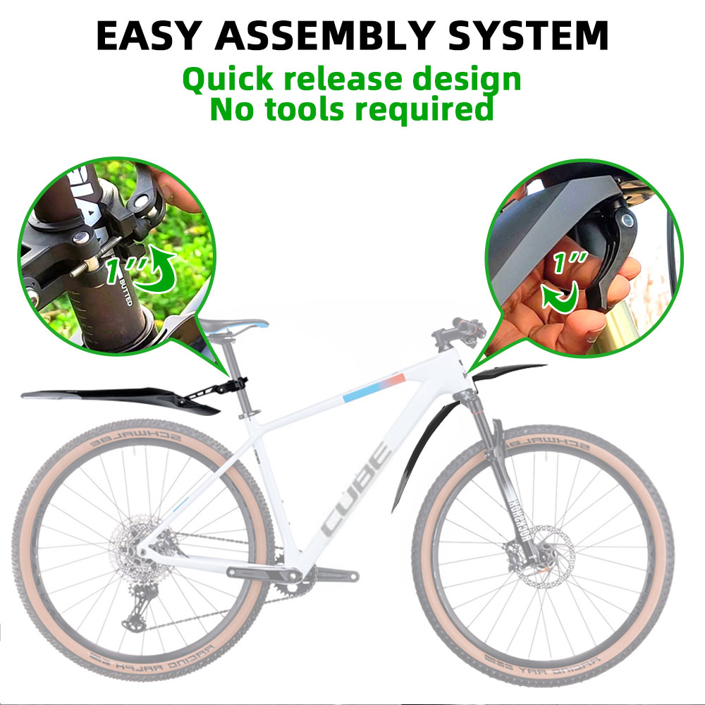 RBRL MTB Bicycle Mudguard Quic - Bike Fender Set のレビューと価格