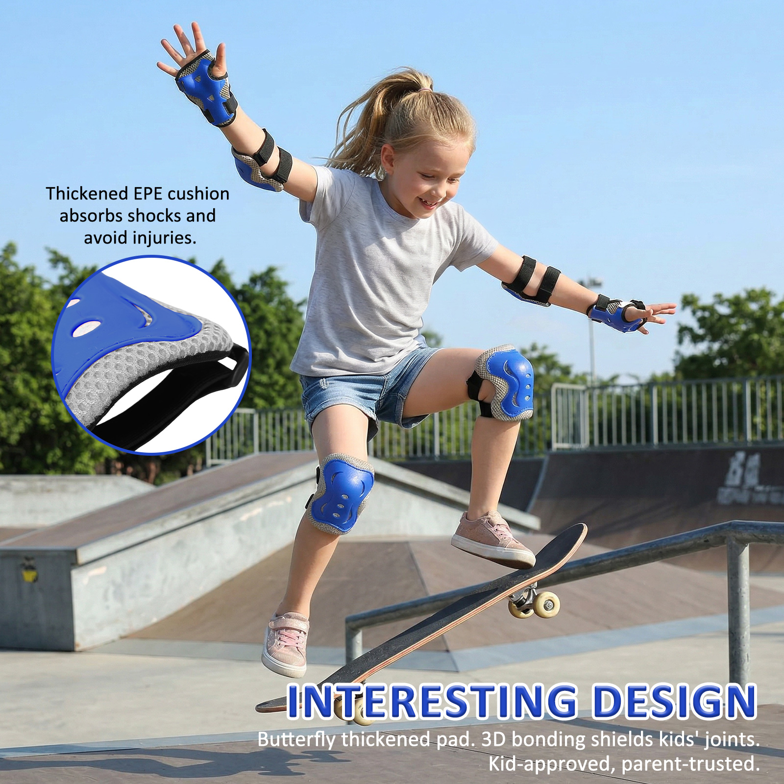 6 in 1 Knee Pads and Elbow Pad - Cycling Gear For Kids のレビューと価格