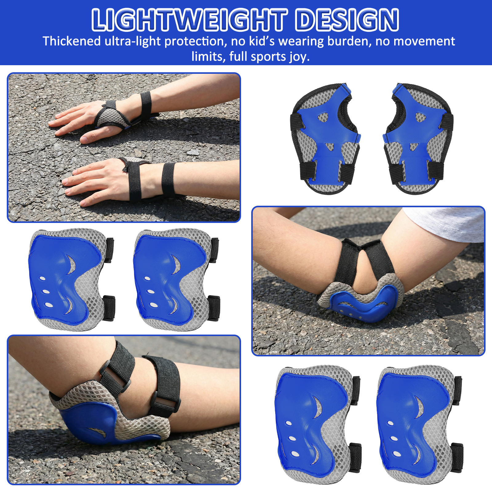 6 in 1 Knee Pads and Elbow Pad - Cycling Gear For Kids のレビューと価格