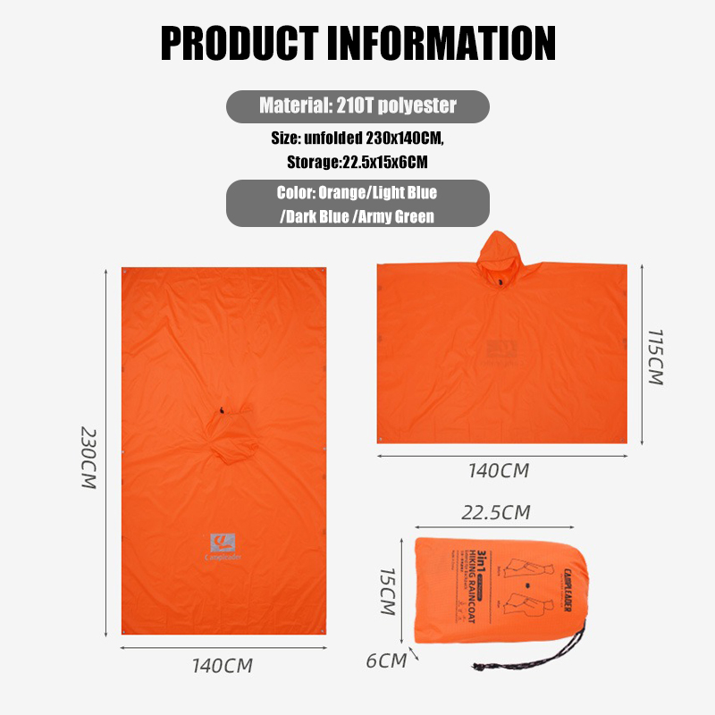 3-in-1 Lightweight Rain Poncho - Cycling Gear In Rain のレビューと価格