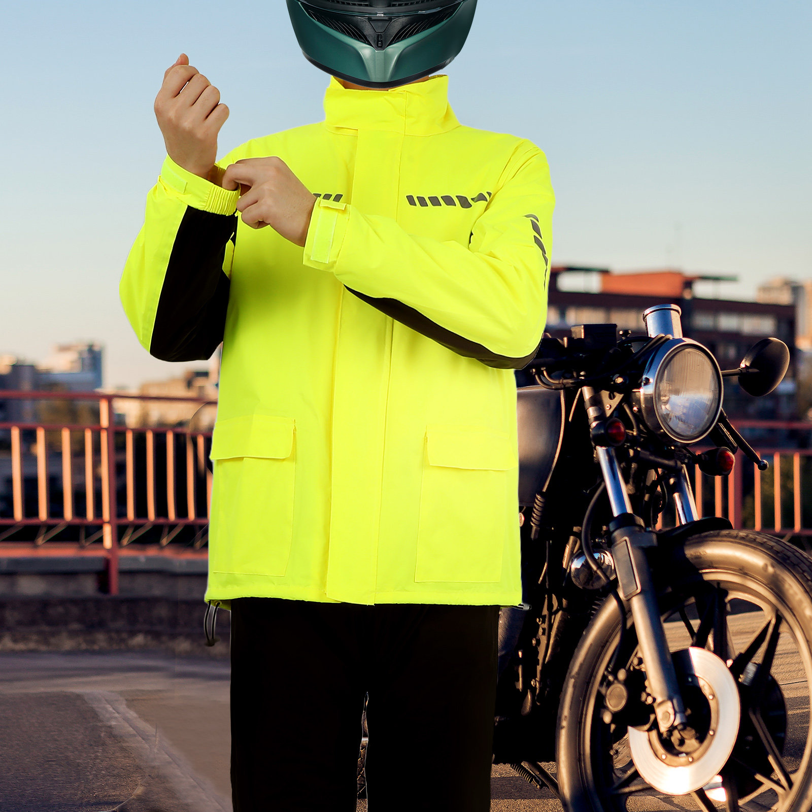 1Set Men Outdoor Cycling Rain  - Cycling Gear In Rain のレビューと価格