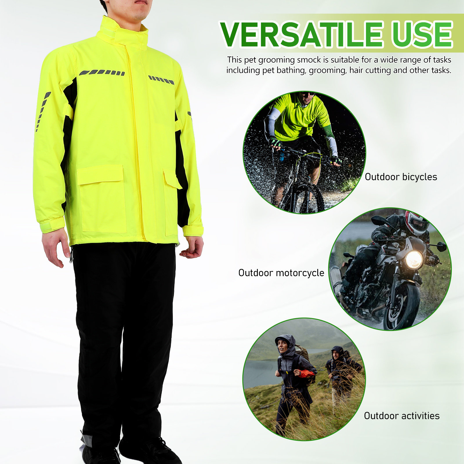 1Set Men Outdoor Cycling Rain  - Cycling Gear In Rain のレビューと価格