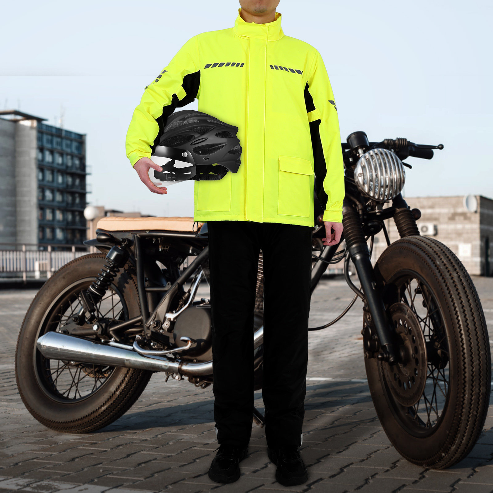 1Set Men Outdoor Cycling Rain  - Cycling Gear In Rain のレビューと価格