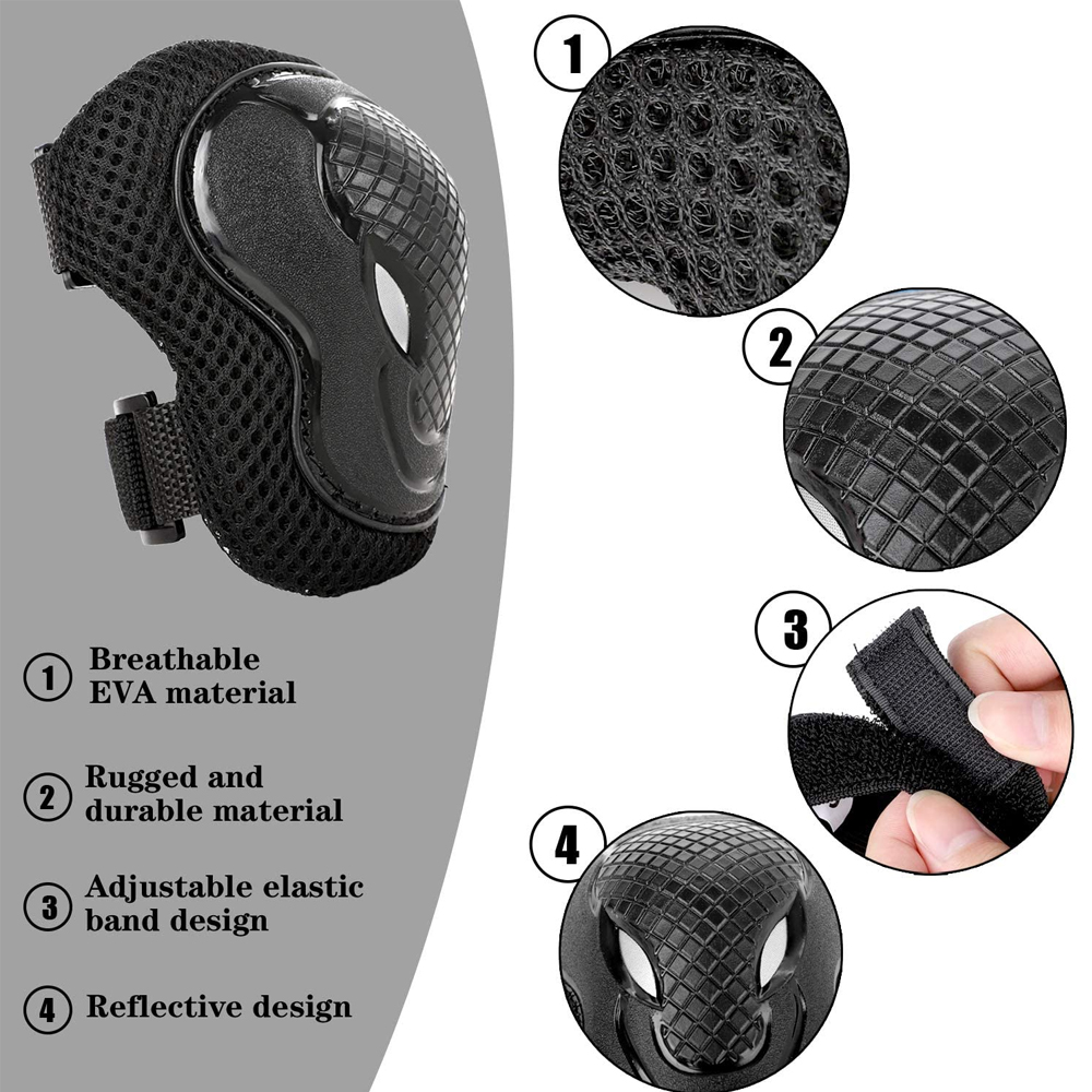 6Pcs Kids Knee Pads Elbow Pads - Cycling Safety Gear For Kids のレビューと価格