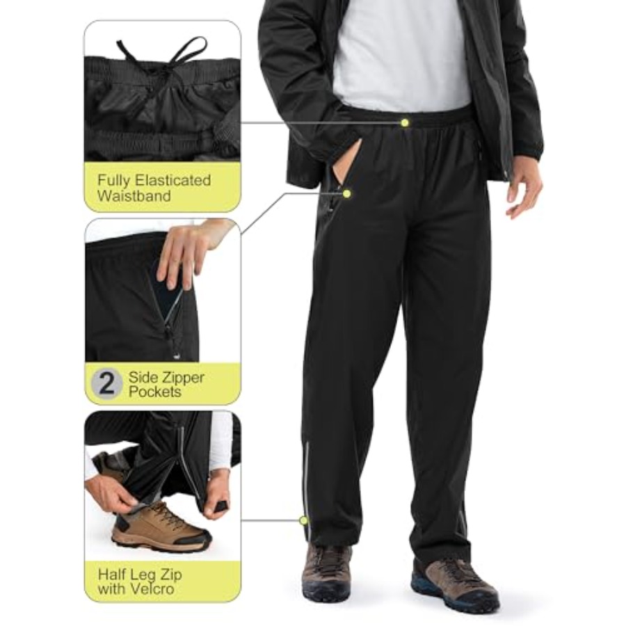 Men's Rain Suit Packable Water - Cycling Gear In Rain のレビューと価格