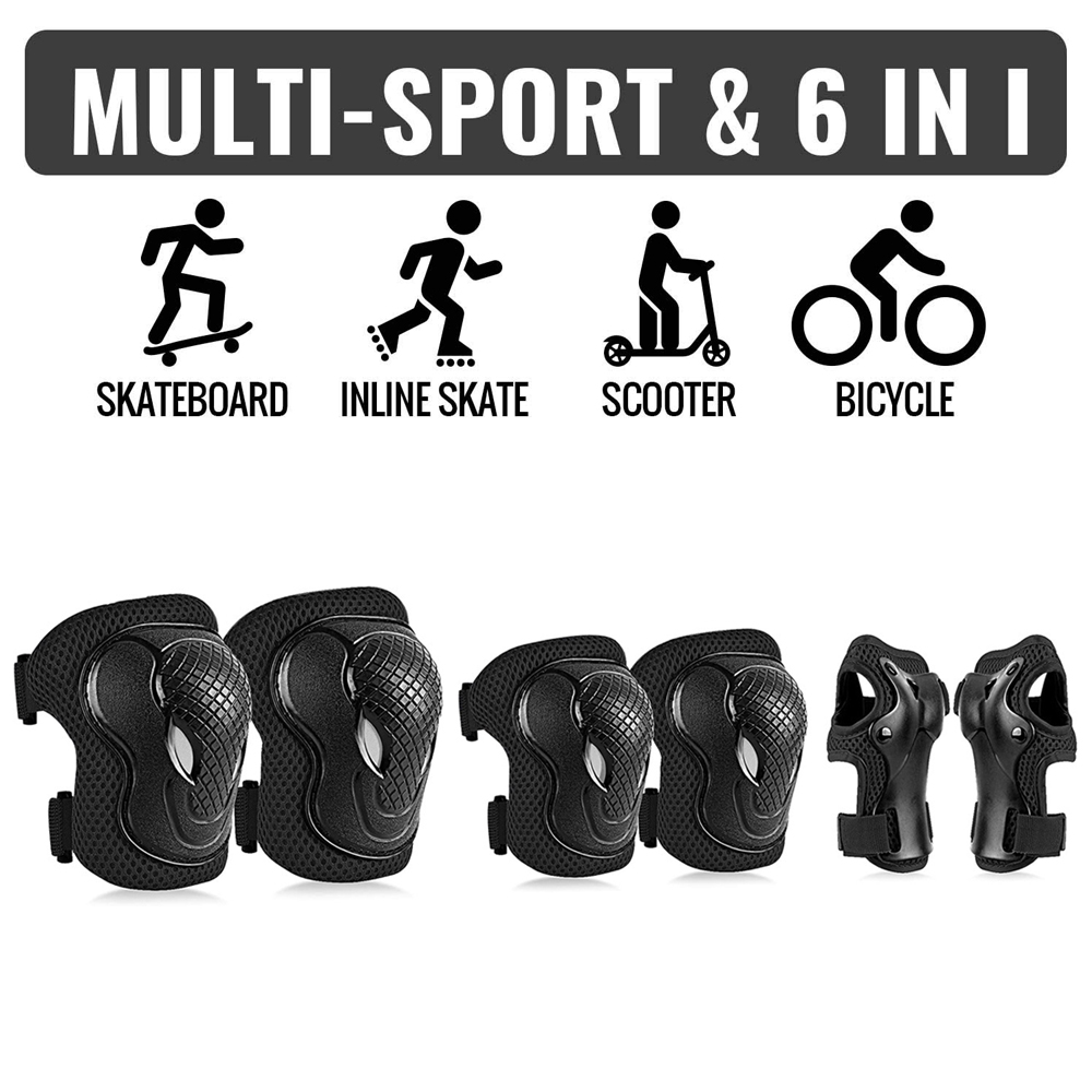 GOMOREON 6Pcs/Set Kids Safety  - Cycling Safety Gear For Kids のレビューと価格