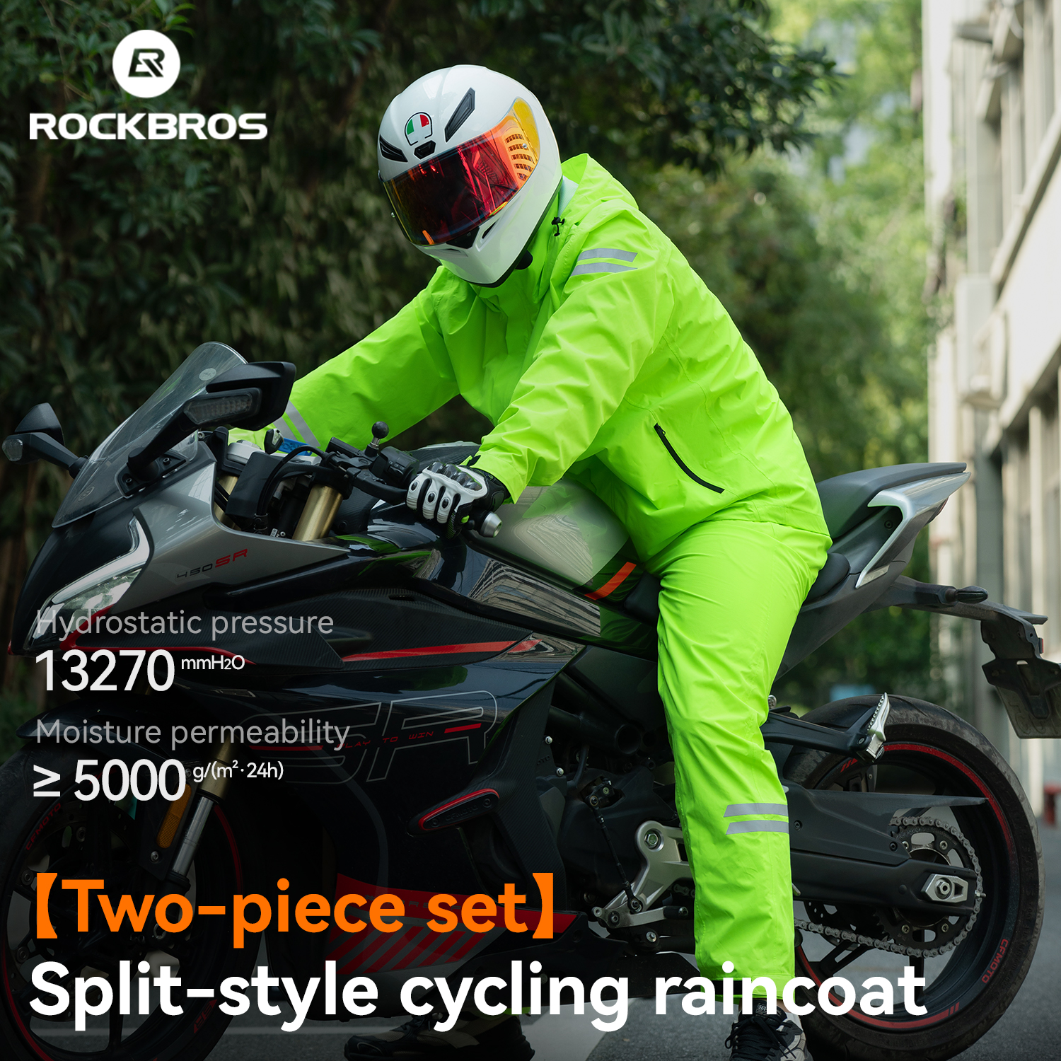 ROCKBROS Cycling Raincoat All- - Cycling Gear Weather のレビューと価格
