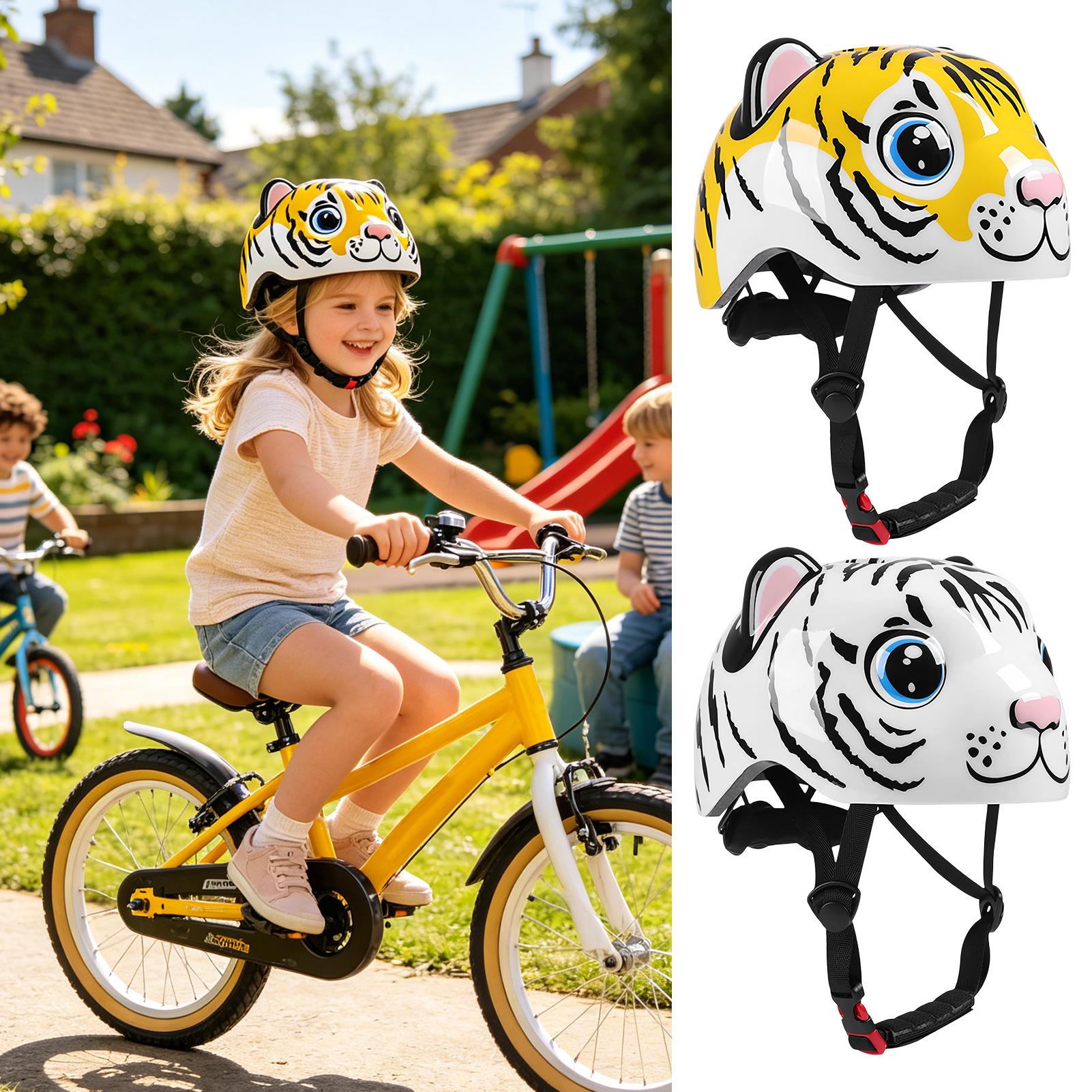 Kids Helmet Tiger Pattern Adju - Cycling Safety Gear For Kids のレビューと価格