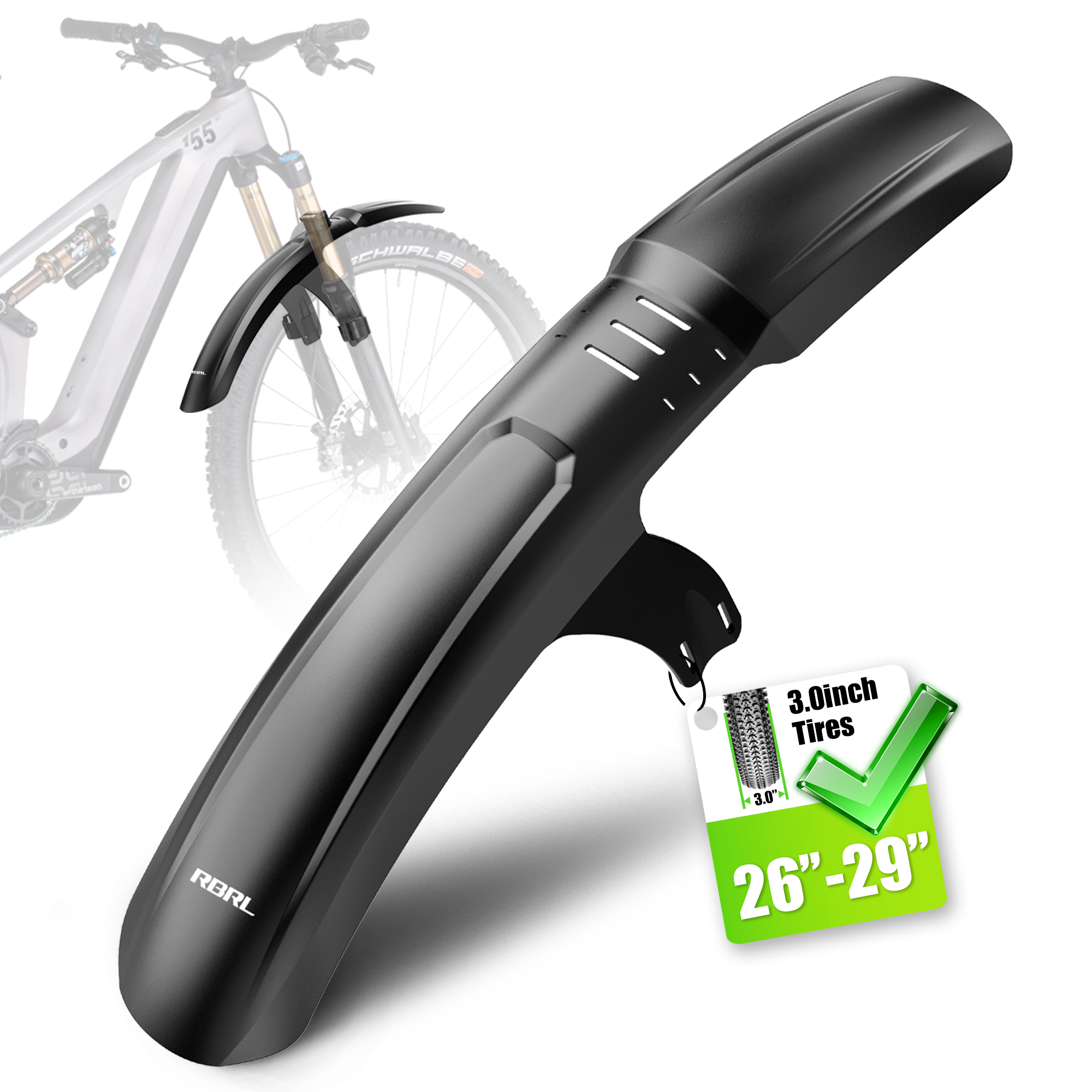 RBRL MTB Front Mudguard Velcro - Bike Fender Set のレビューと価格