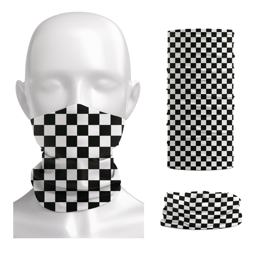 Checkered Ska Printed Headband - Cycling Gear Men のレビューと価格
